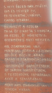 Gyula Illyés’ poem, 'One Sentence About Tyranny' is also displayed in full at the entrance to Memento Park.