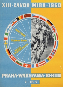 A poster from the 1960 Peace Race. Dieter Wiedemann competed in 1962. 